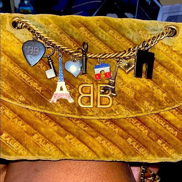 Handbags - Balenciaga Camel Suede Charm Bag